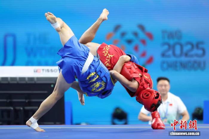 成都世运会武术散打赛场中国健儿三金一银闪耀